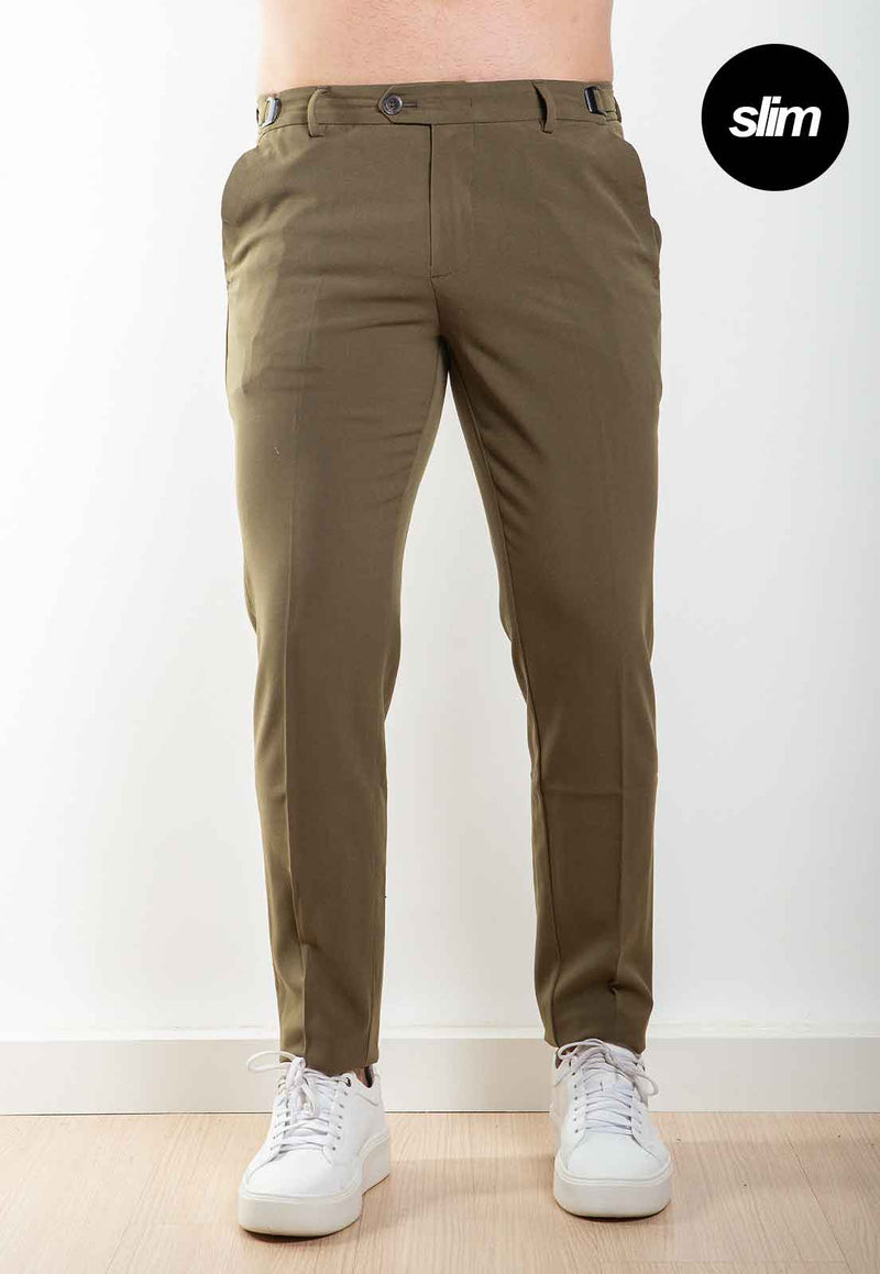 Calça Alfaiataria com Ajuste e Botão Lateral: Kit com 3 Unidades