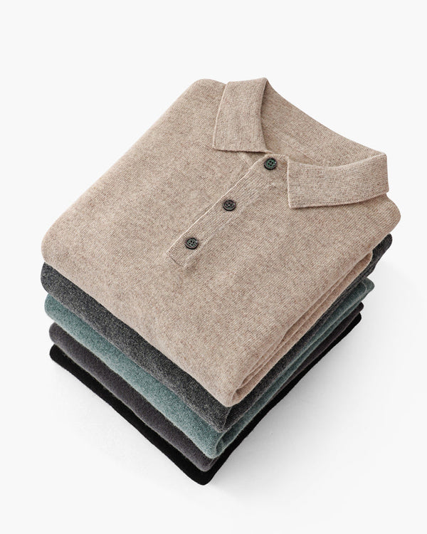100% Cashmere Polo Shirt