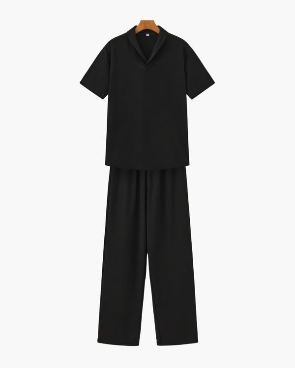 Conjunto de Camisa Polo em Algodão com Calça