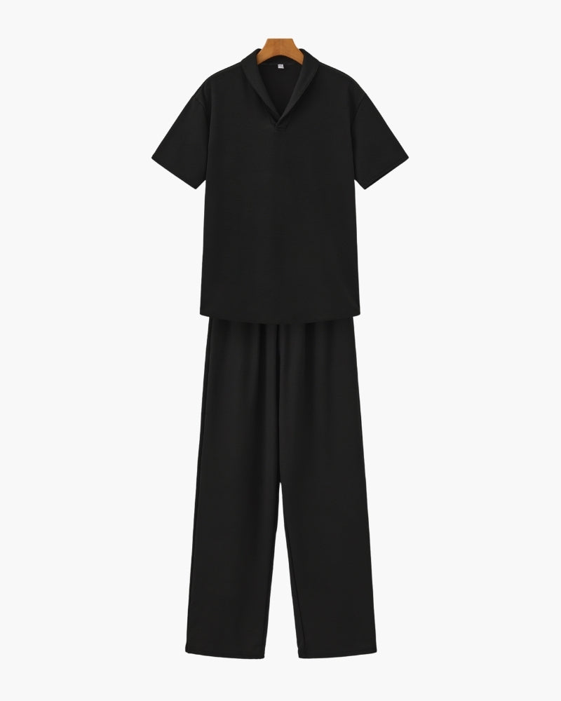 Conjunto de Camisa Polo em Algodão com Calça