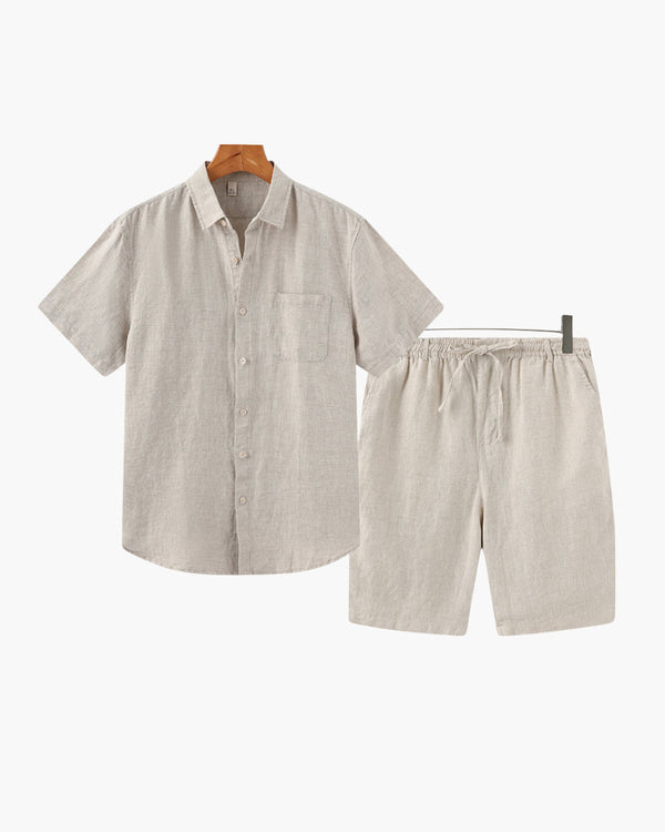 Shorts de Linho Estilo Old Money