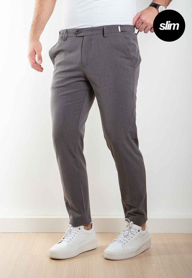 Calça Alfaiataria com Ajuste e Botão Lateral: Kit com 3 Unidades