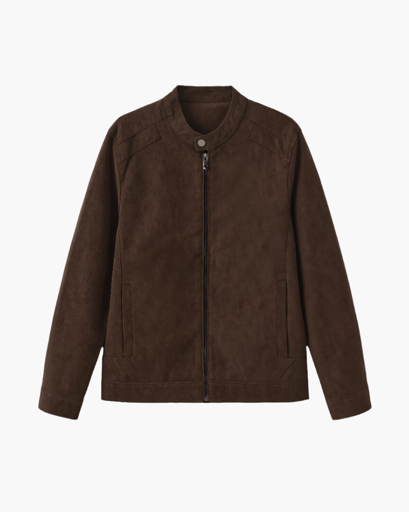 "Jaqueta de Couro Suede Estate" can be rewritten as "Jaqueta Suede de Couro Estate".