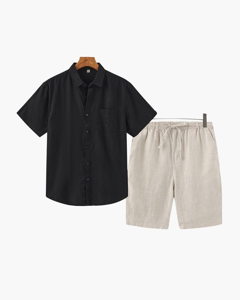 Shorts de Linho Estilo Old Money