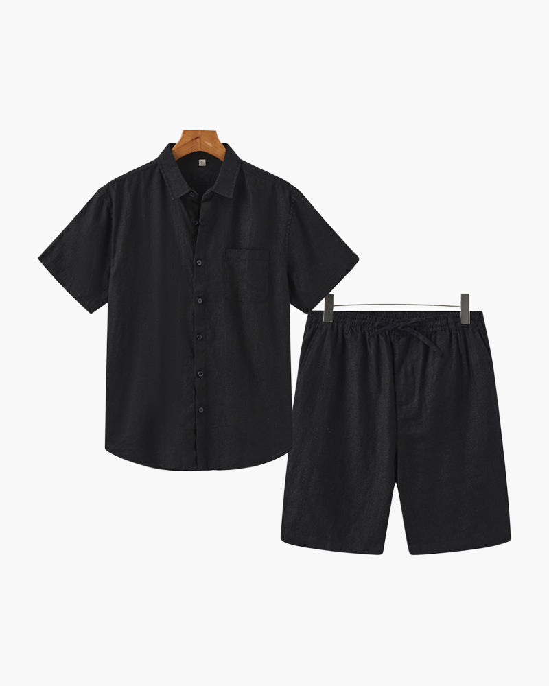 Conjunto de Linho Estilo Old Money (Shorts)