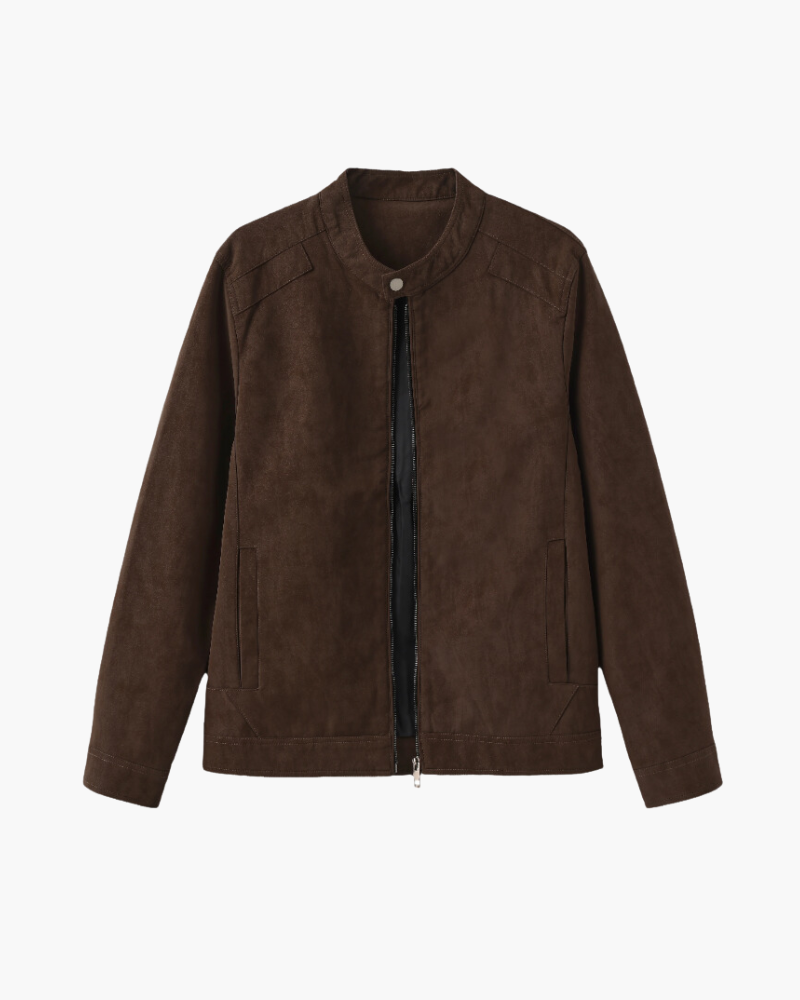 "Jaqueta de Couro Suede Estate" can be rewritten as "Jaqueta Suede de Couro Estate".