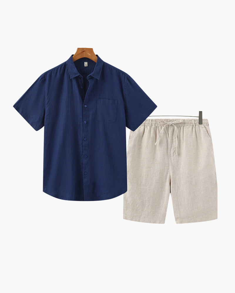 Shorts de Linho Estilo Old Money
