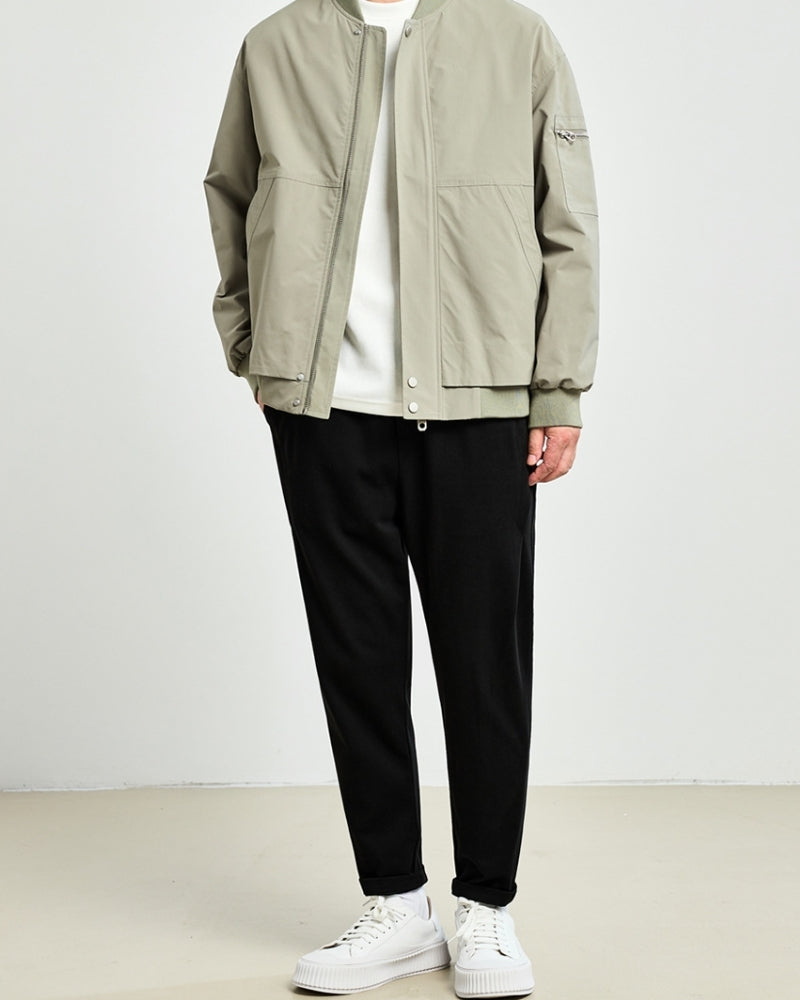 Jaqueta Bomber Estilo Minimalista