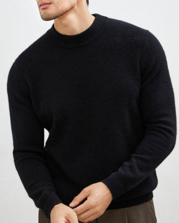 Suéter de Gola Alta em Lã de Cashmere Premium