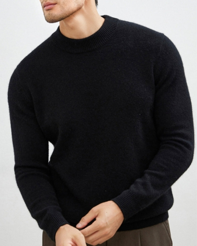 Suéter de Gola Alta em Lã de Cashmere Premium