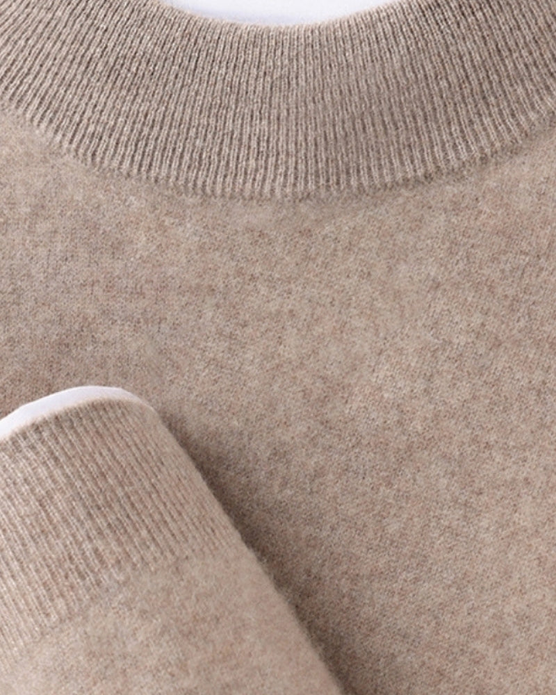 Suéter de Gola Alta em Lã de Cashmere Premium