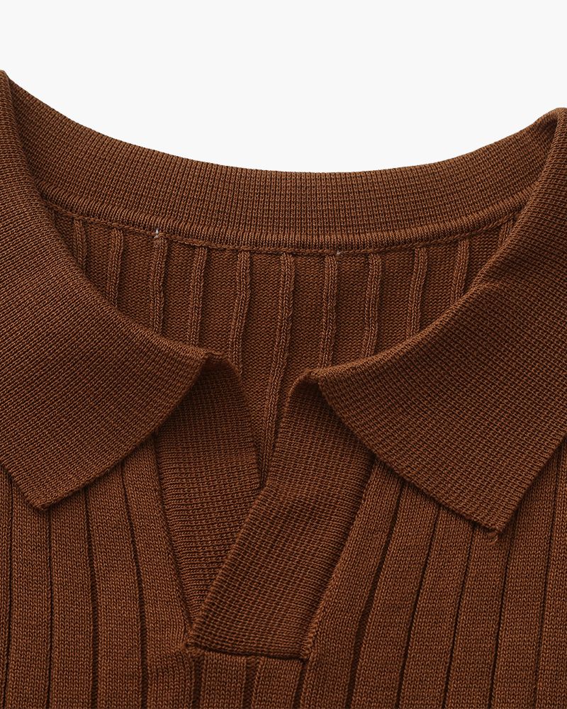 Premium Polo with Cinnamon Texture