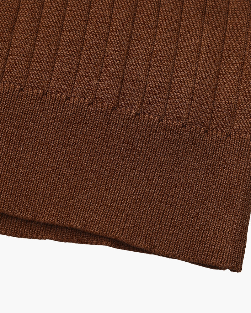 Premium Polo with Cinnamon Texture