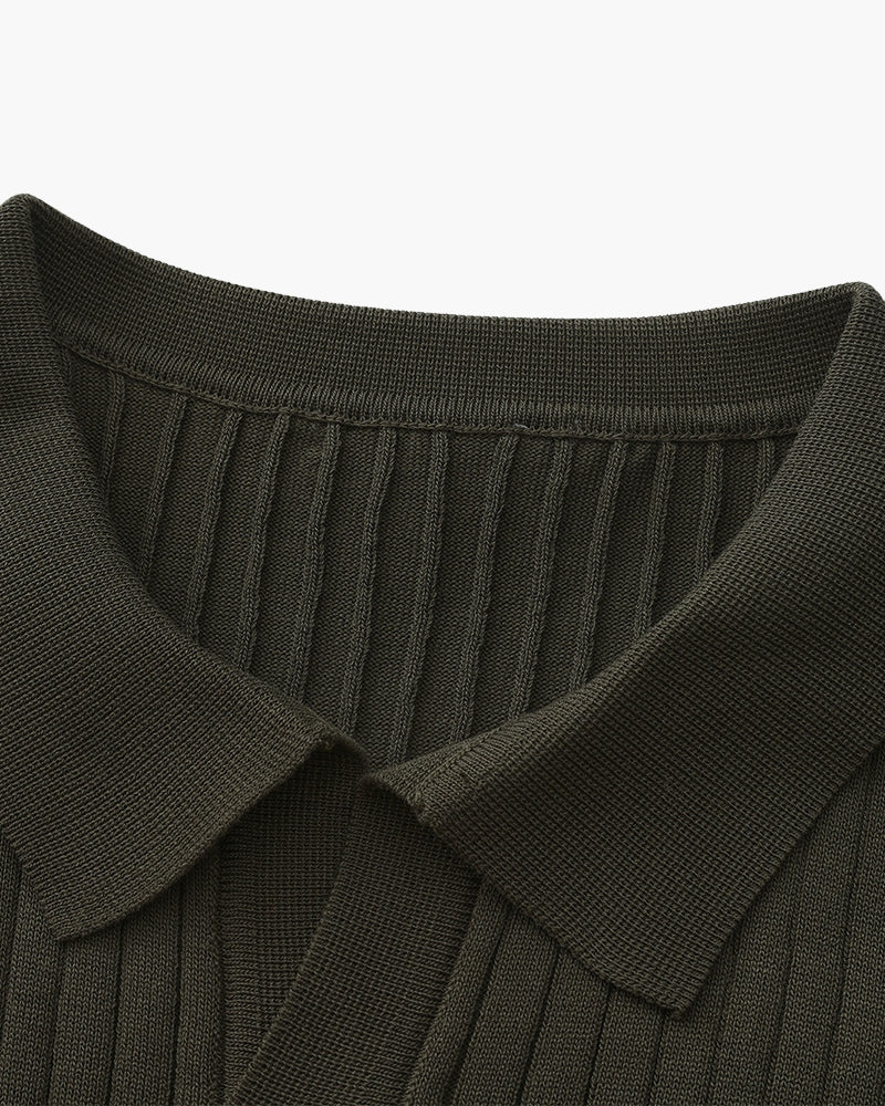 Premium Polo with Cinnamon Texture