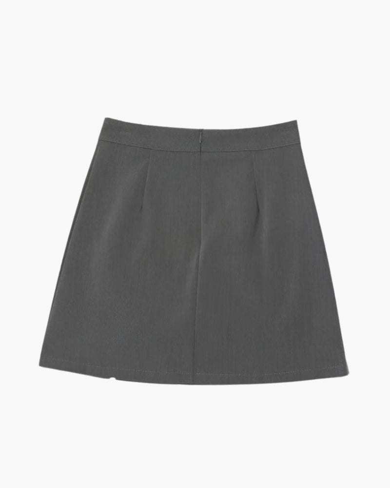 Mini Saia Oxford Estilo Reto