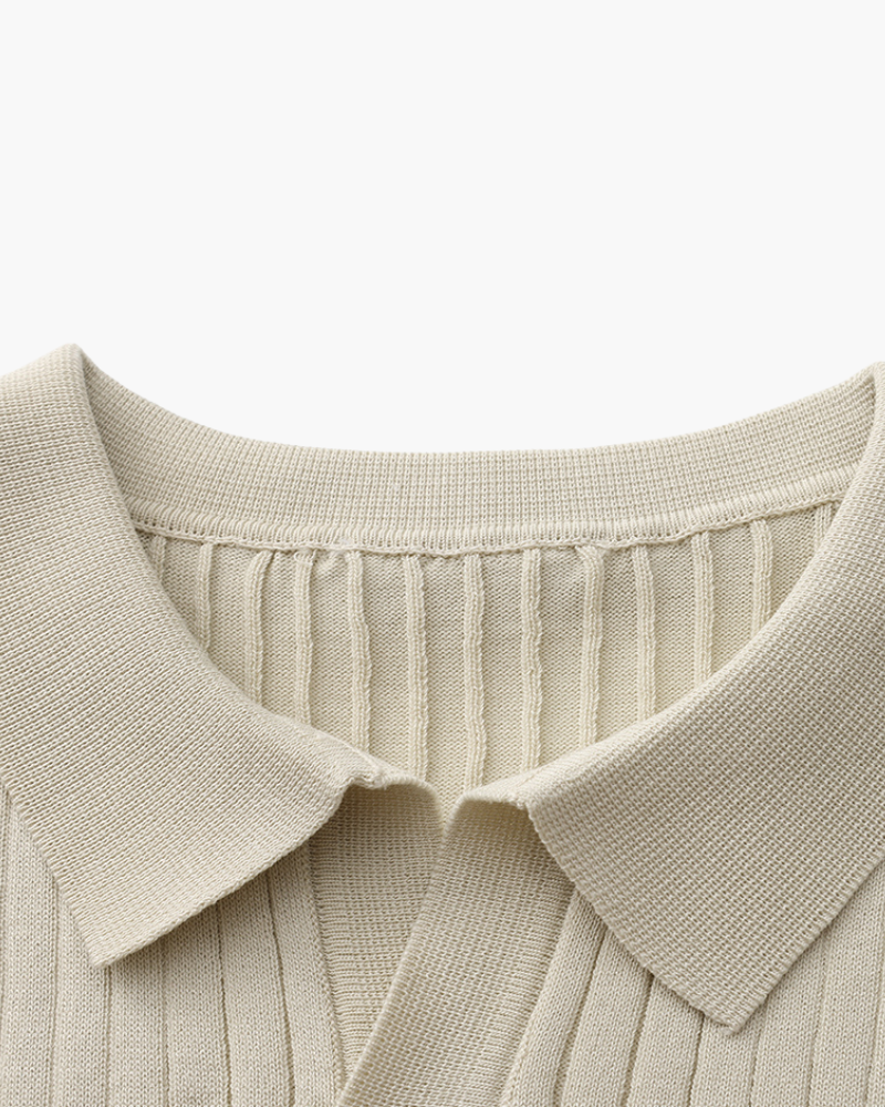Premium Polo with Cinnamon Texture