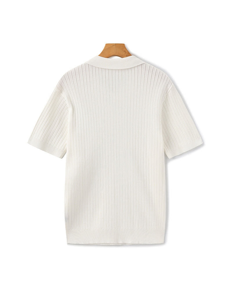 Premium Polo with Cinnamon Texture