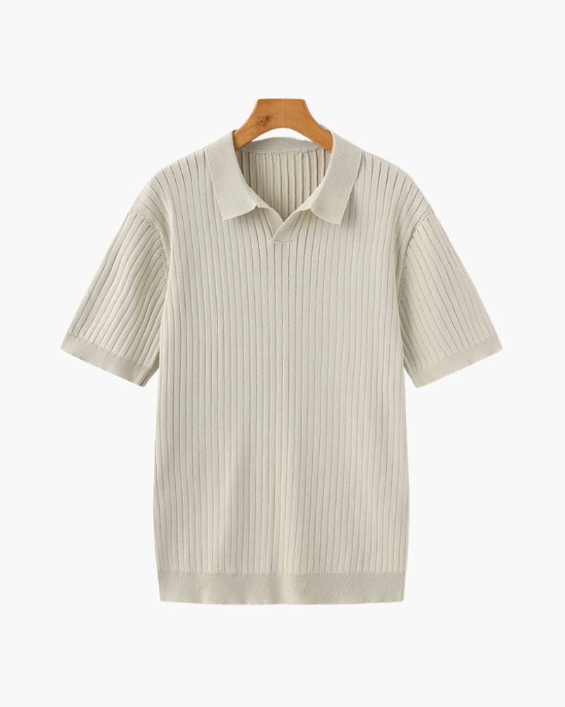 Premium Polo with Cinnamon Texture