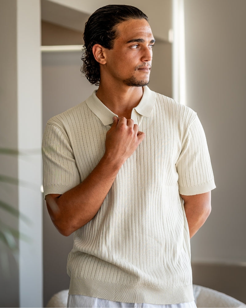 Premium Polo with Cinnamon Texture