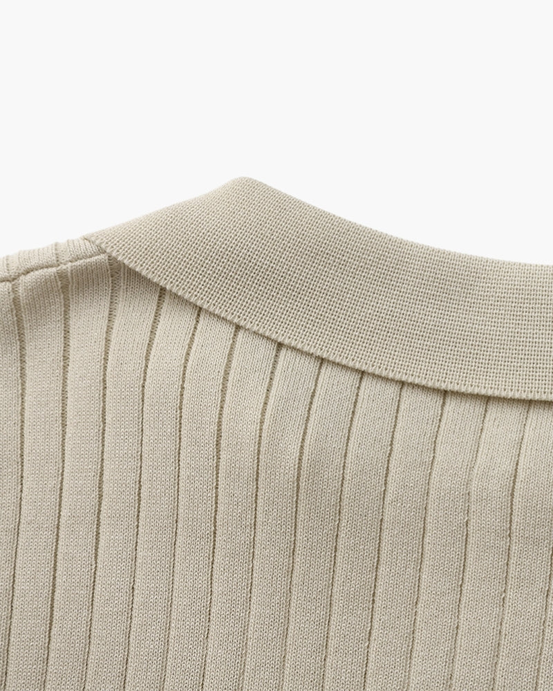 Premium Polo with Cinnamon Texture