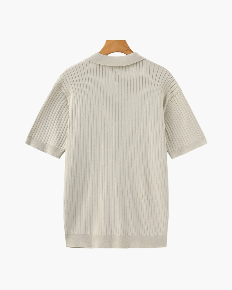 Premium Polo with Cinnamon Texture