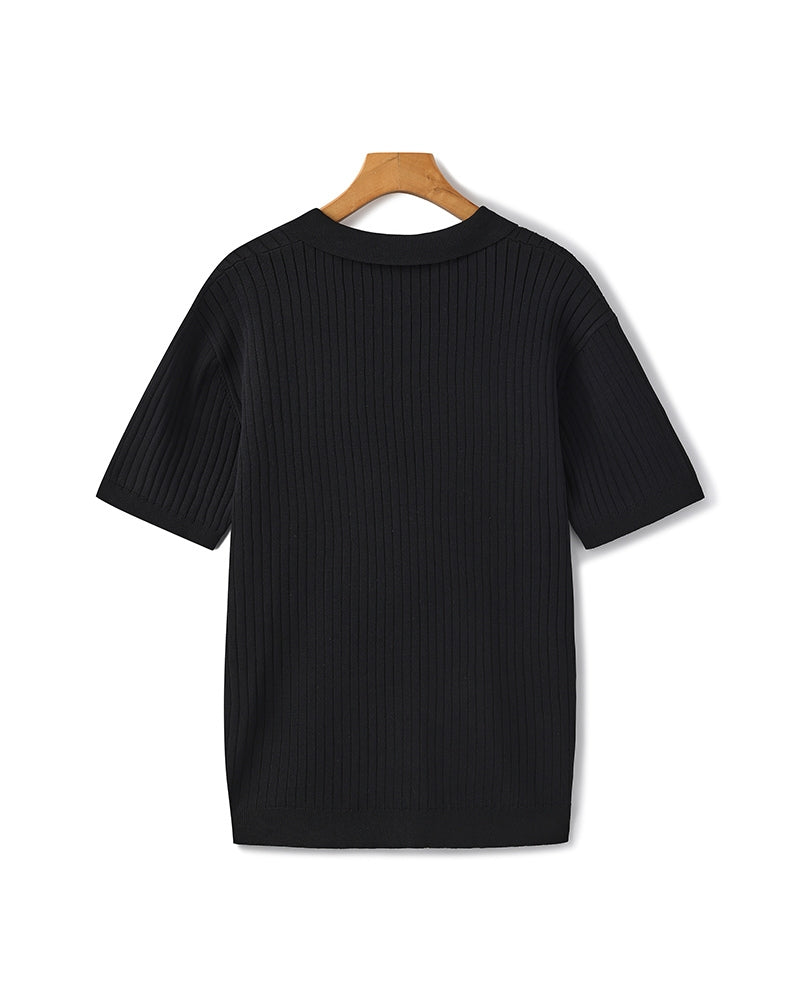 Premium Polo with Cinnamon Texture