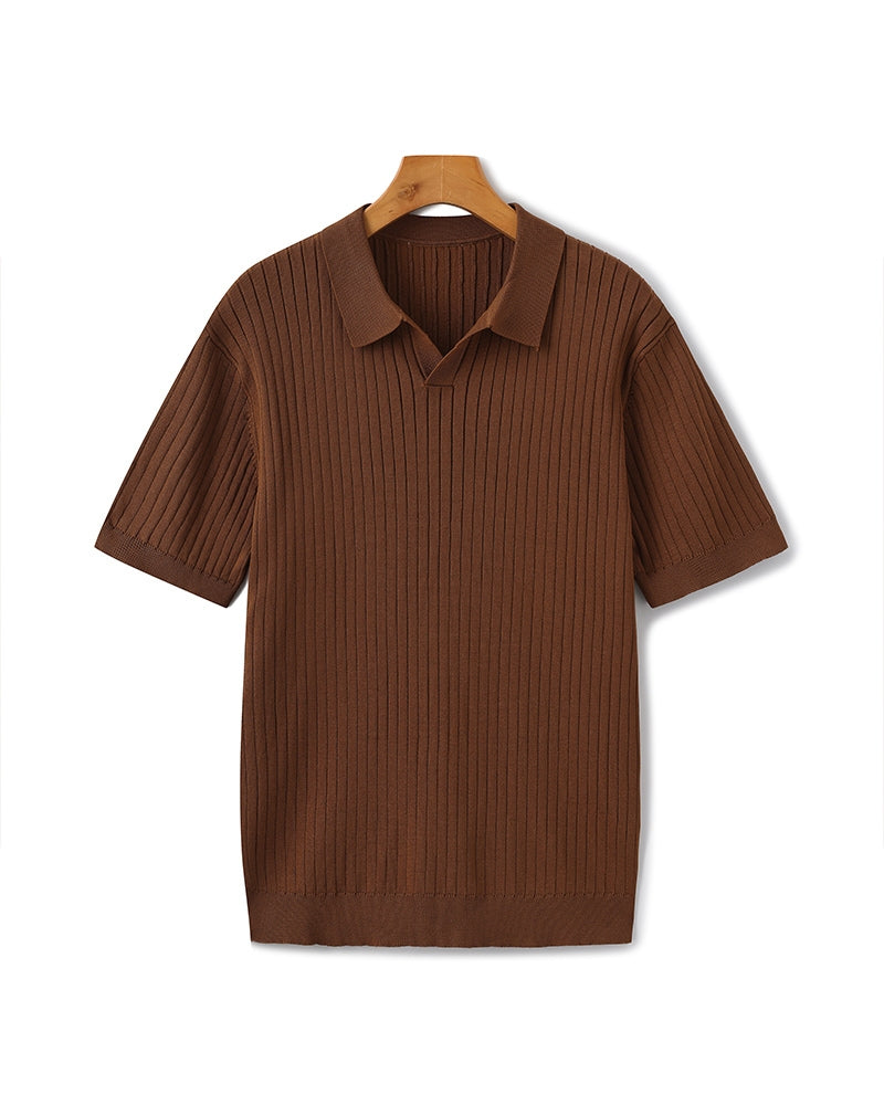 Premium Polo with Cinnamon Texture