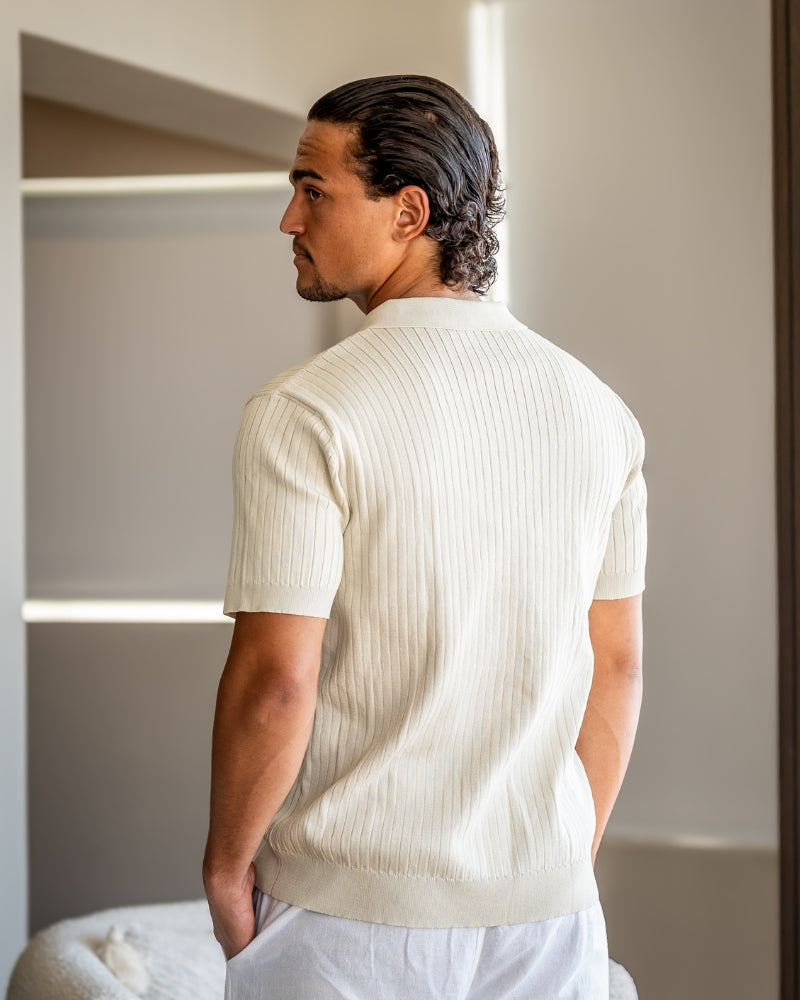 Premium Polo with Cinnamon Texture
