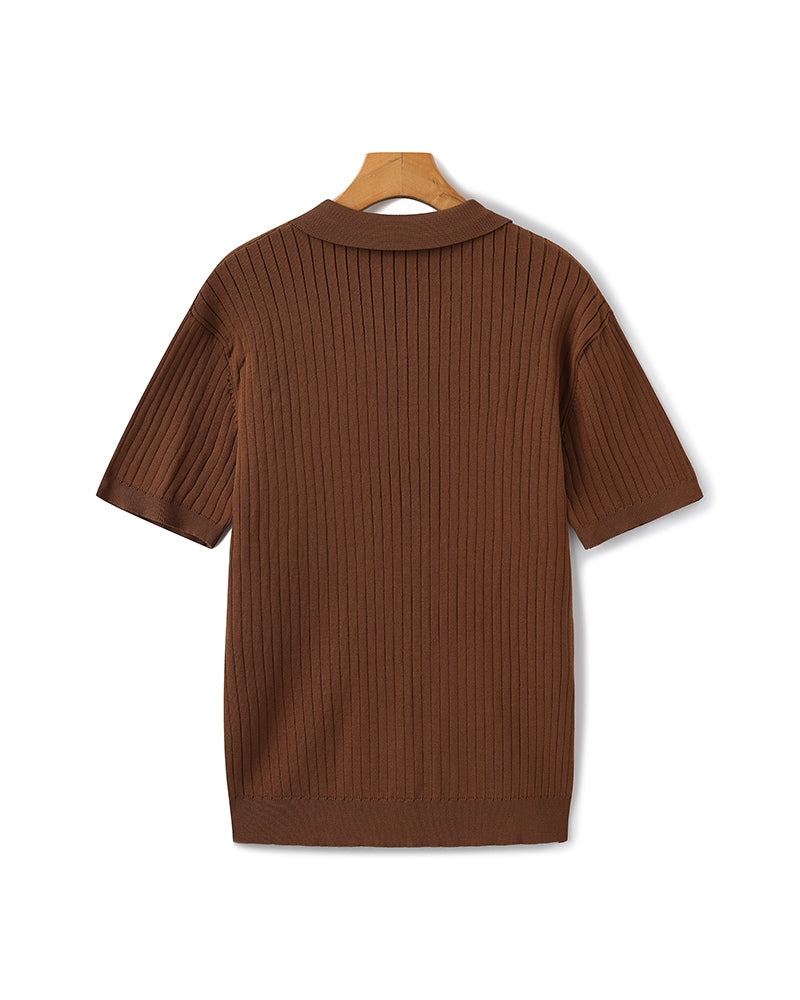 Premium Polo with Cinnamon Texture