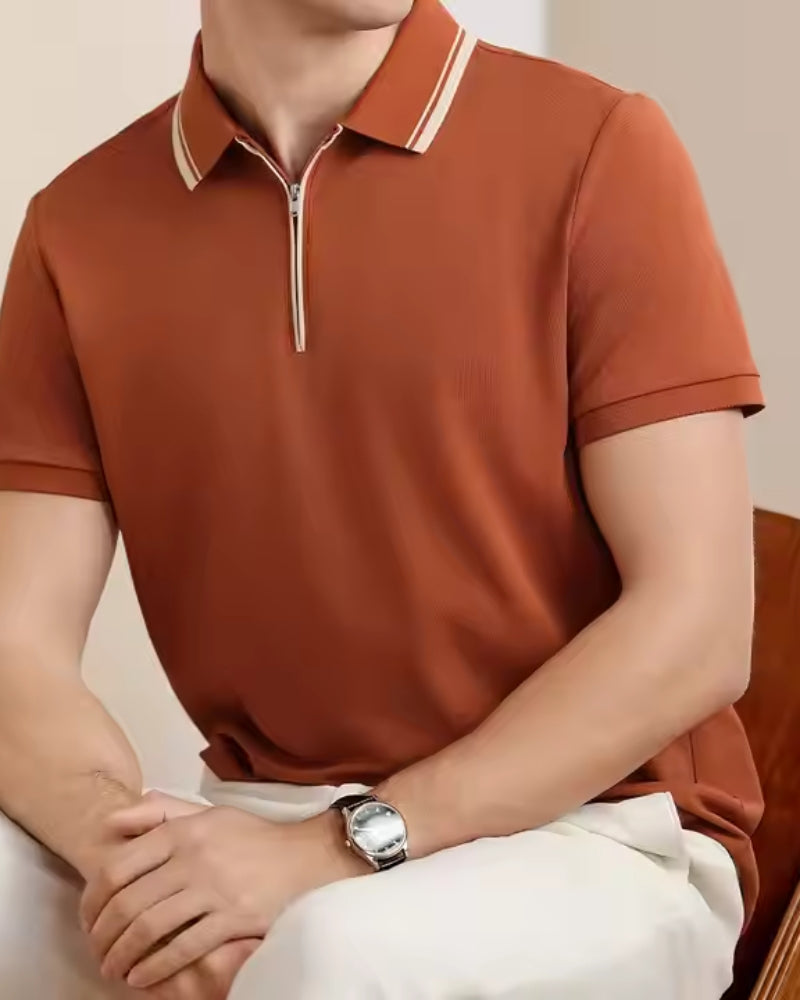 Polo Ridgeway com Fecho de Zíper
