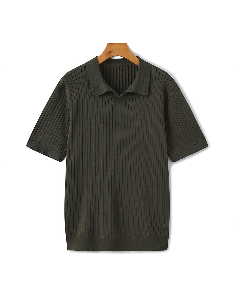 Premium Polo with Cinnamon Texture