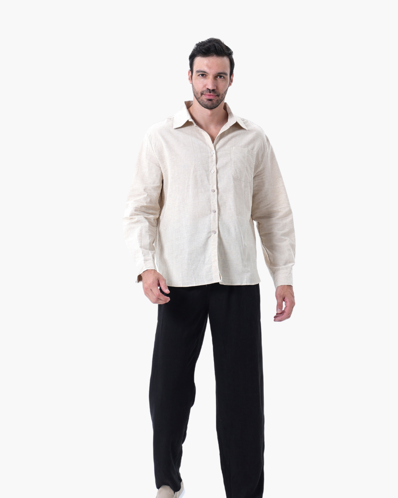 Conjunto de Linho Estilo Old Money (Manga Longa)