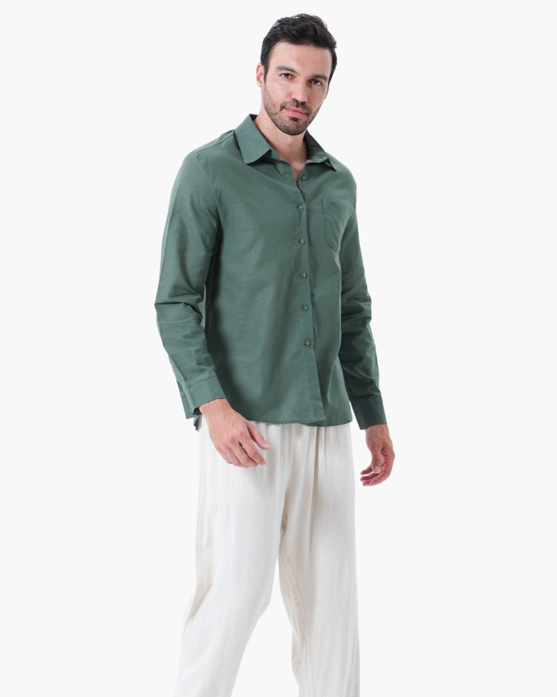 Conjunto de Linho Estilo Old Money (Manga Longa)