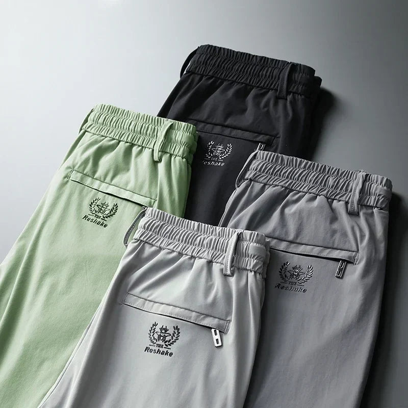Kit com 3 Fly Confort™ - Calça Masculina em Seda Gelo e Poliéster