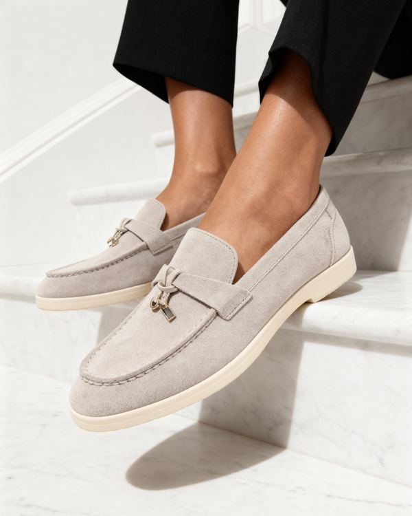Lady Old Money Suede Moccasins