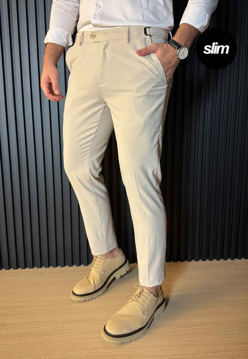 Calça Alfaiataria com Ajuste e Botão Lateral: Kit com 3 Unidades