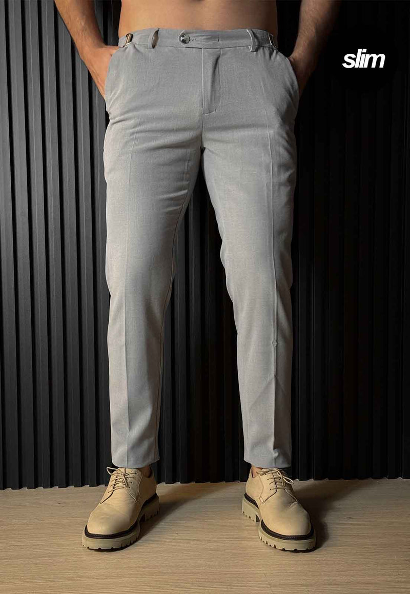 Calça Alfaiataria com Ajuste e Botão Lateral: Kit com 3 Unidades