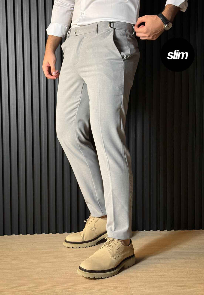 Calça Alfaiataria com Ajuste e Botão Lateral: Kit com 3 Unidades