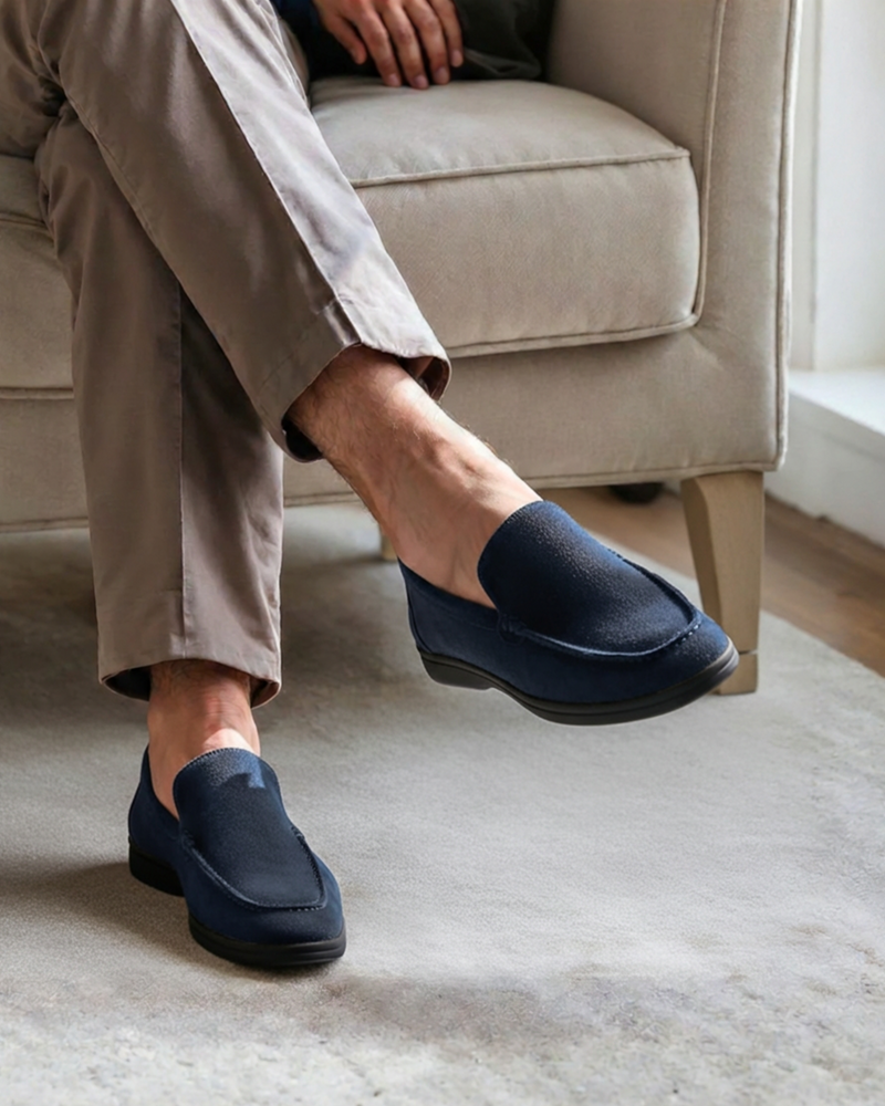 Premium Suede Moccasins - Black Soles